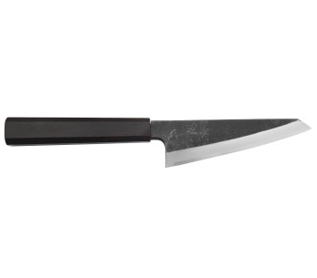 Hatsukokoro Shirasagi 15cm Honesuki cuchillo artesano japonés mango de ébano