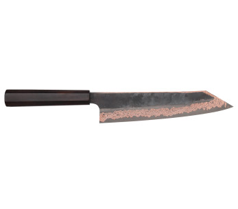 Hatsukokoro Yorokobi Kurouchi Damasco cuchillo kiritsuke, 24cm hecho a mano en Japón