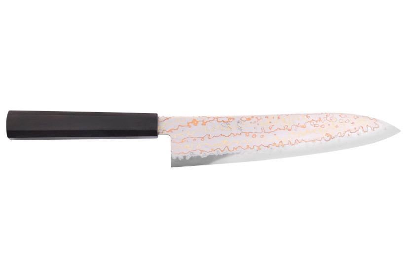 Hatsukokoro Hayabusa Regenboog Damascus 21cm Japans koksmes