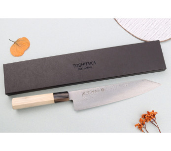 Kiritsuke-Messer 21cm japanisch handgefertigt Toshitaka Suminagashi SG2 Damast 2