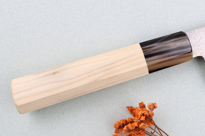Toshitaka Suminagashi SG2 Damaskus kiritsuke 21 cm japansk håndlaget kniv