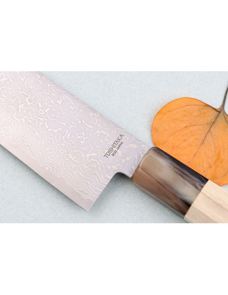 Toshitaka Suminagashi SG2 Damaskus kiritsuke 21cm japansk handgjord kniv