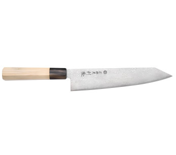 Toshitaka Suminagashi SG2 Damaskus kiritsuke 21cm japansk handgjord kniv
