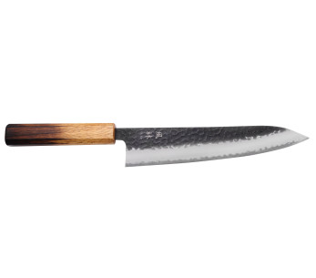 21cm japanilainen kokkiveitsi Yuzo Black AS poltettu tammi 21cm japanilainen kokkiveitsi Yuzo Black AS poltettu tammi