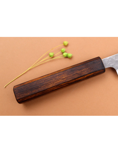 Yuzo Damaskus 440C sujihiki 24cm japansk handgjord kniv