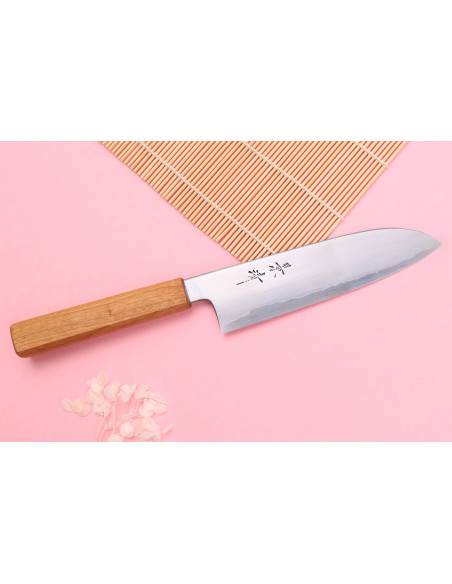 Kagekiyo Sakura Ginsan 18 cm håndlaget japansk santoku-kniv