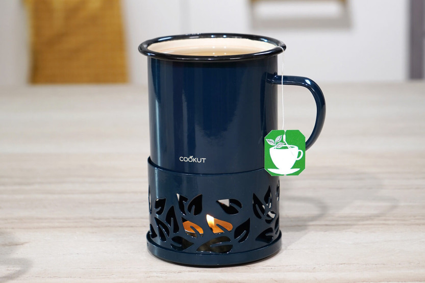 Tazza da tè con candela blu Cookut Sixtea