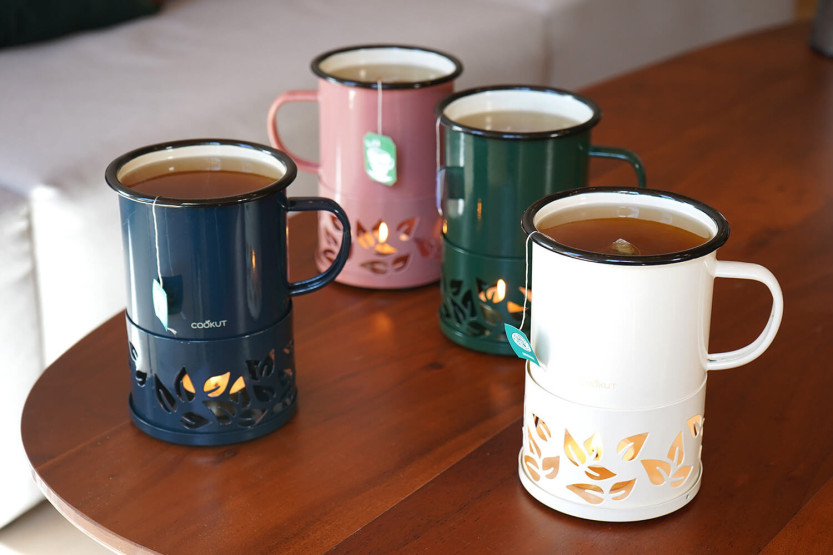Tazza da tè con candela blu Cookut Sixtea
