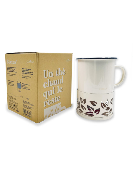 Cookut Sixtea white candle tea mug