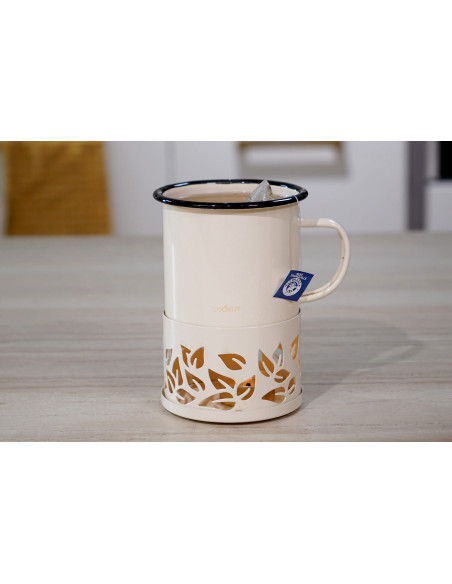Cookut Sixtea te mugg med vitt ljus