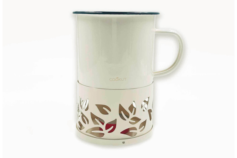Cookut Sixtea white candle tea mug