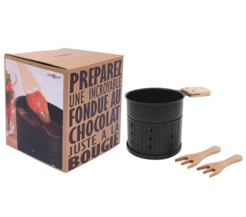 Chokladfondue med Cookut Lumi Choco-ljus för 2 till 3 personer