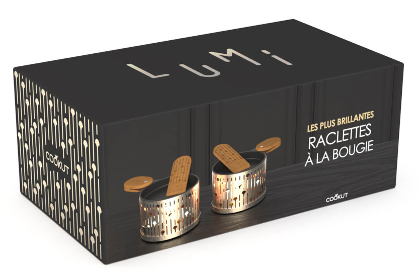 Cookut Lumi kaars gourmetstel Les Plus Brillantes koekenpannen en spatels voor 2 - Champagne