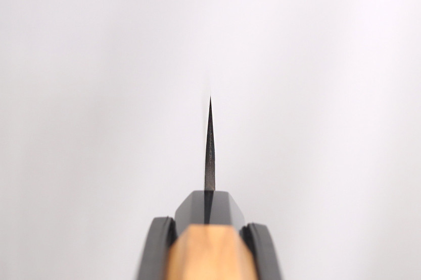 Sujihiki-Messer 24cm japanisch handgefertigt Hinoura Mutsumi Ajikataya Black Nashiji