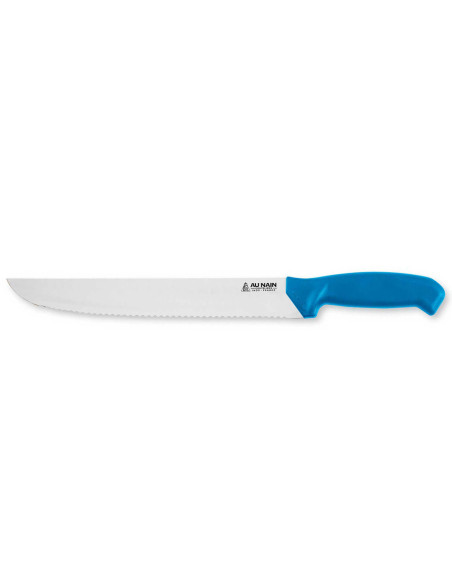 Au Nain Sigma fish knife stainless steel serrated blade 36cm blue PP molded handle