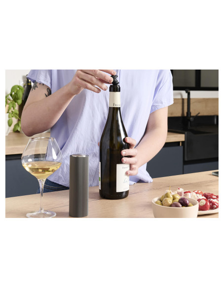 Peugeot Master of Wine Set: Line Reverse Korkenzieher + Line Preserve elektrische Vakuumpumpe