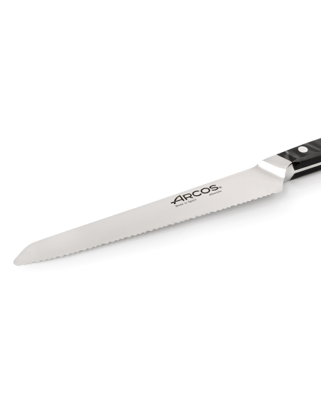 Cuchillo para pan Arcos Eclipse 20cm hoja dentada mango acrílico negro nacarado