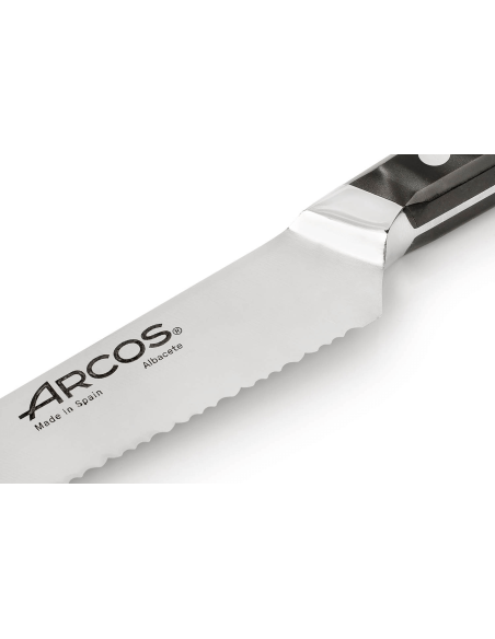 Cuchillo para pan Arcos Eclipse 20cm hoja dentada mango acrílico negro nacarado