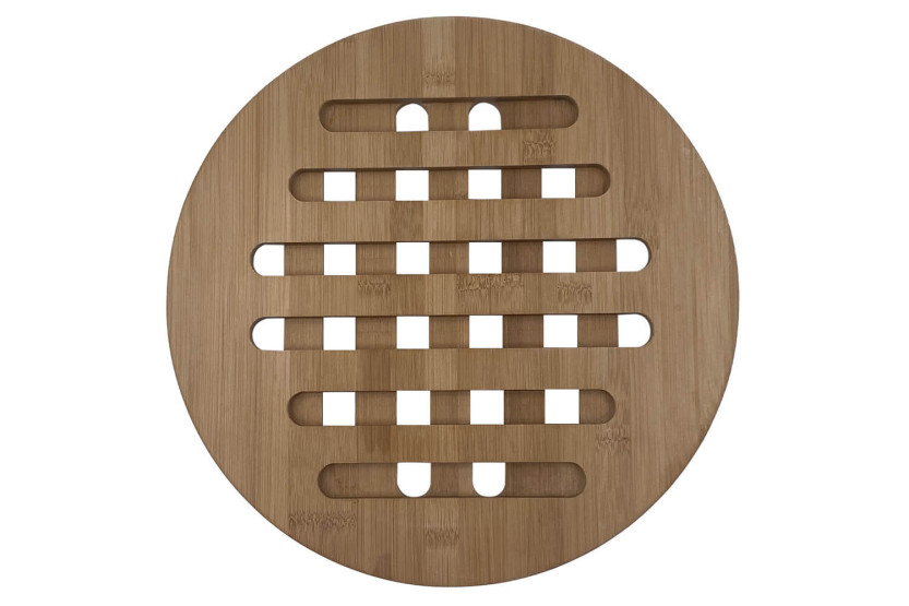 Trempe redonda Cookut 28cm em bambu, cor grafite