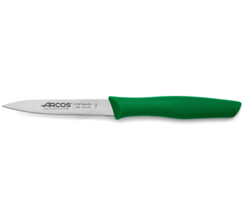 Cuchillo Arcos Nova 10cm hoja dentada mango verde