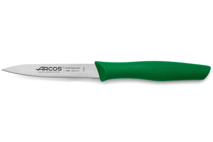 Arcos Nova paring knife 10cm serrated blade green handle