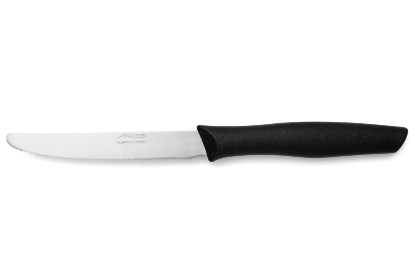 Cuchillo de mesa Arcos Nova 11cm hoja dentada mango negro