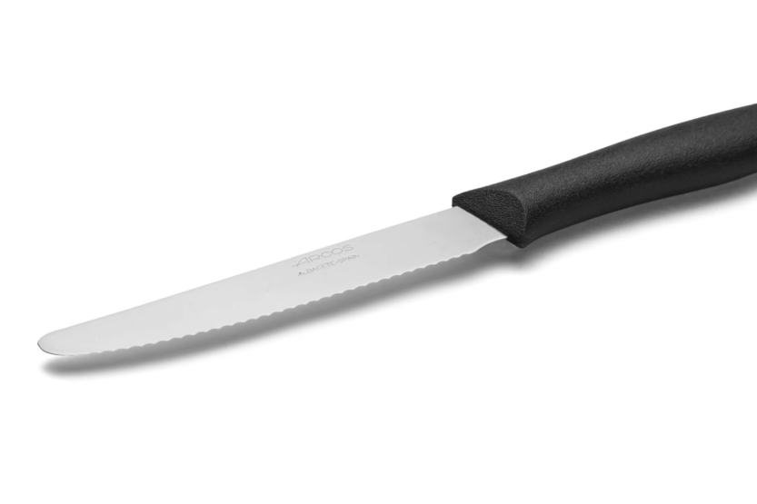 Arcos Nova bordskniv 11cm tandat blad svart handtag