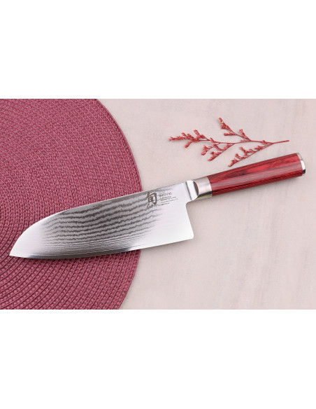 Kai Shun Classic edizione limitata coltello santoku Rosso lama 19 cm