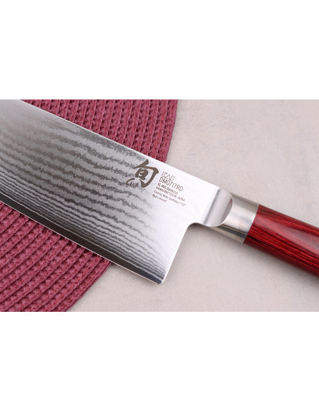 Faca santoku Kai Shun Classic edição limitada Lâmina vermelha de 19 cm