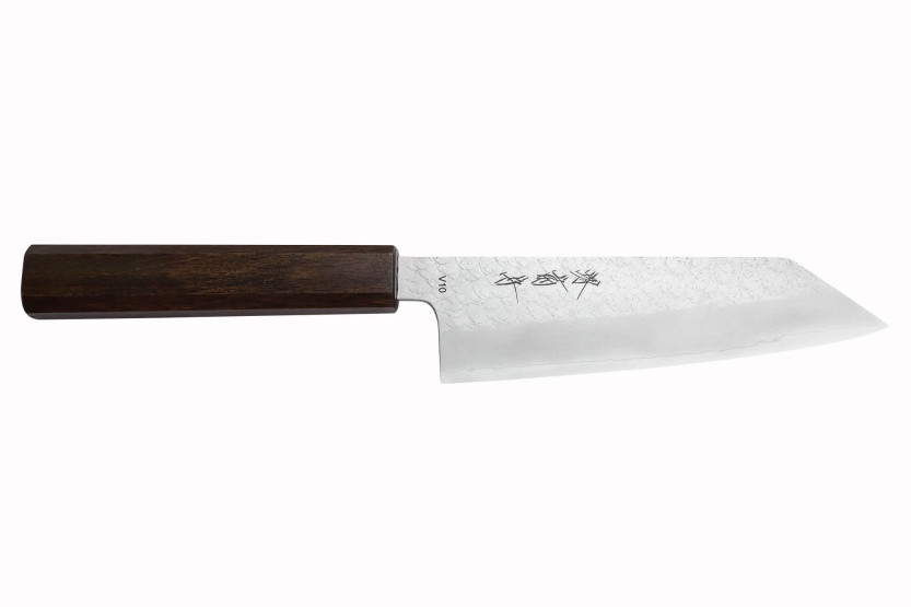Sakai Kikumori TS10 16.5cm Japanese bunka knife in black oak