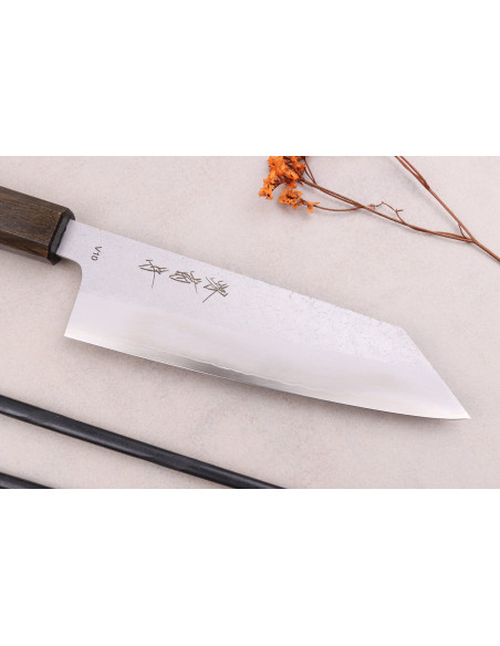 Sakai Kikumori TS10 16.5cm Japanese bunka knife in black oak