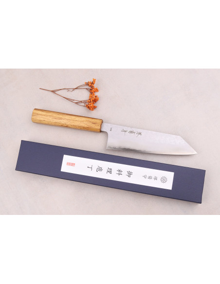 Sakai Kikumori TS10 16,5 cm japansk bunka-kniv i eik