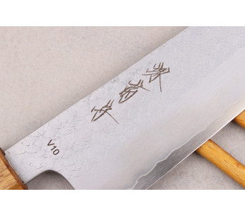 16,5cm Sakai Kikumori TS10 cuchillo de roble bunka, japonés hecho a mano 2