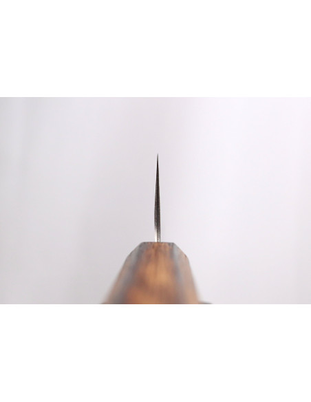 Faca de chef japonesa tradicional Yuzo Damascus Tsuchime 440C de 18 cm