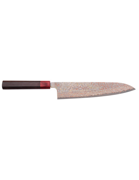 Kochmesser 24cm japanisch handgefertigt Takeshi Saji VG10 Rainbow Nashiji