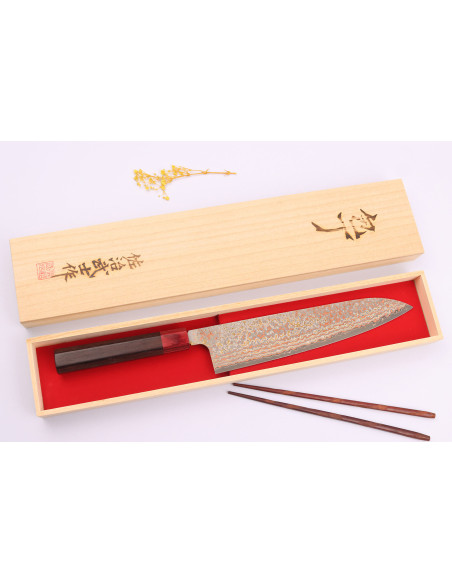 Takeshi Saji VG10 Rainbow Nashiji 24cm käsintehty japanilainen kokkiveitsi ' s veitsi