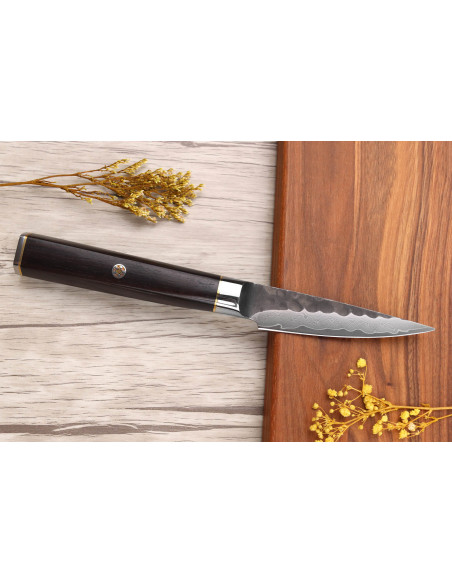 Cuchillo Fukito 9cm Damasco Ébano VG10