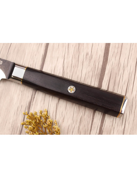 Fukito 9cm Ebony Damascus VG10 kuorintaveitsi