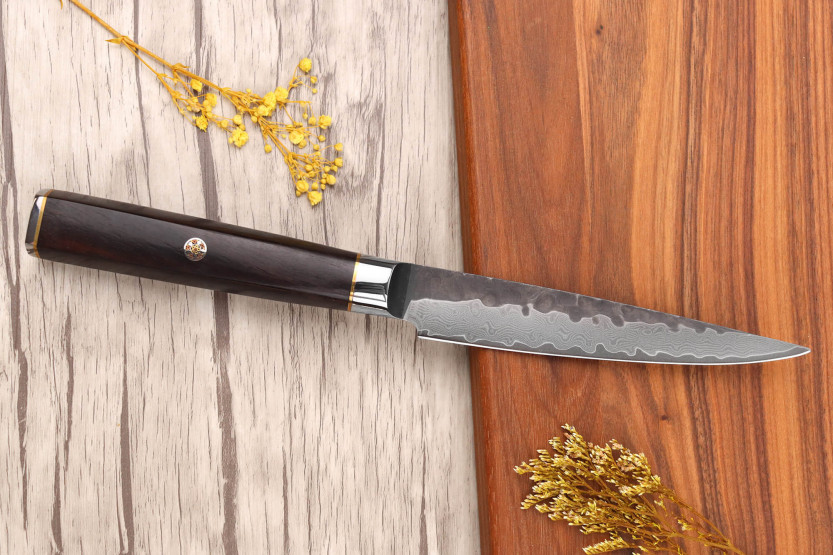 VG10 Fukito 12 cm Damaskus-kniv i ibenholt, 12 cm