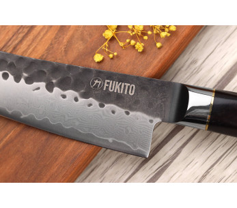 VG10 kiritsuke mes 15cm Fukito Ebbenhout Damascus 2