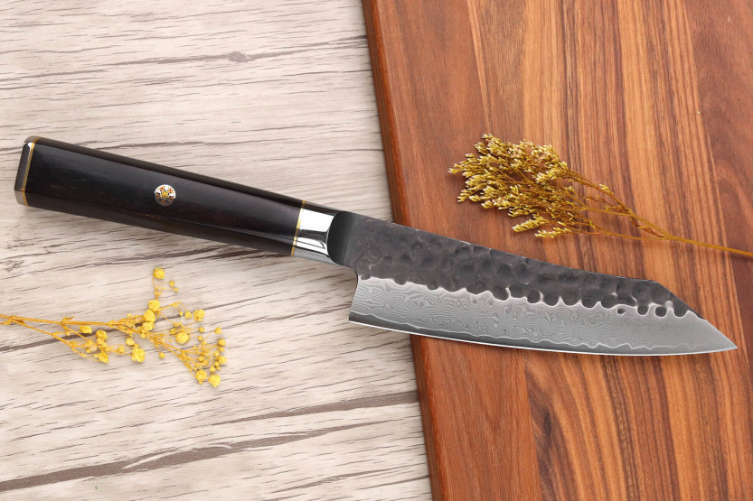 VG10 kiritsuke knife 15cm Fukito Ebony Damascus