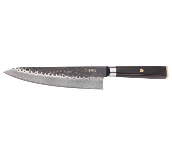 Coltello da cuoco Fukito 20 cm Ebano Damasco VG10