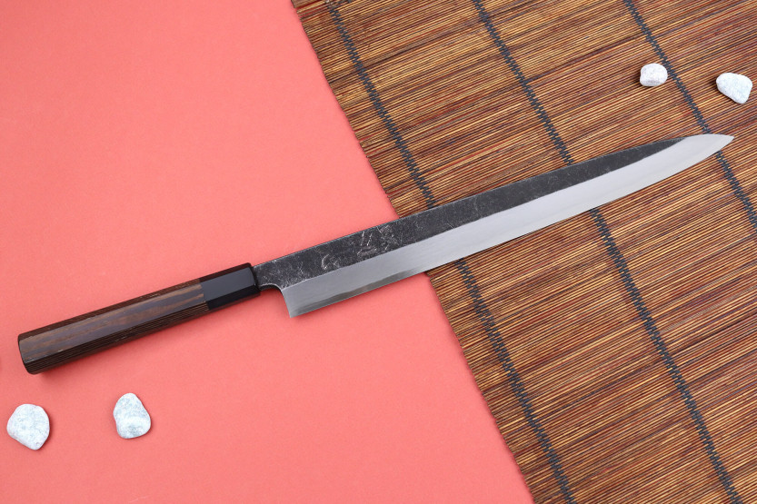 Hatsukokoro Shirasagi 33cm käsintehty japanilainen yanagiba veitsi Wenge kahva