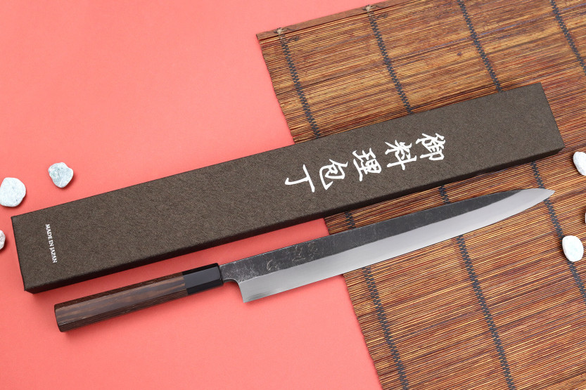 Hatsukokoro Shirasagi 33cm handmade Japanese yanagiba knife wenge handle