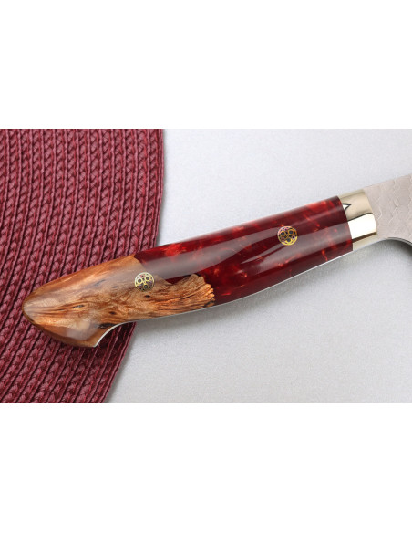 21cm Nigara Hamono Migaki Tsuchime SG2 mango acrílico Cuchillo de cocinero, tradicional japonés
