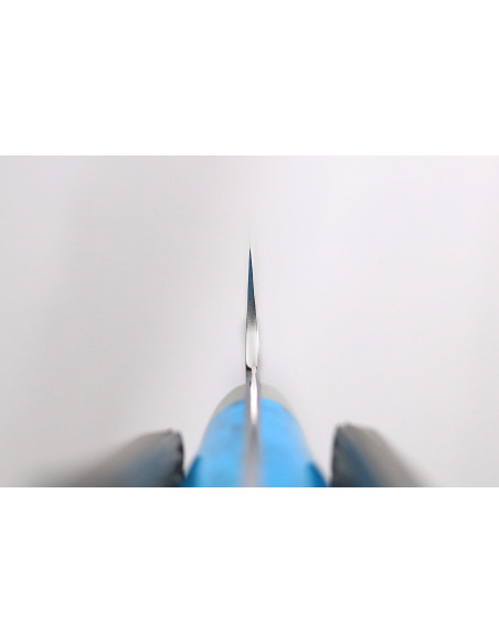 Nigara Hamono Migaki Tsuchime SG2 15cm faca japonesa multiusos com cabo turquesa