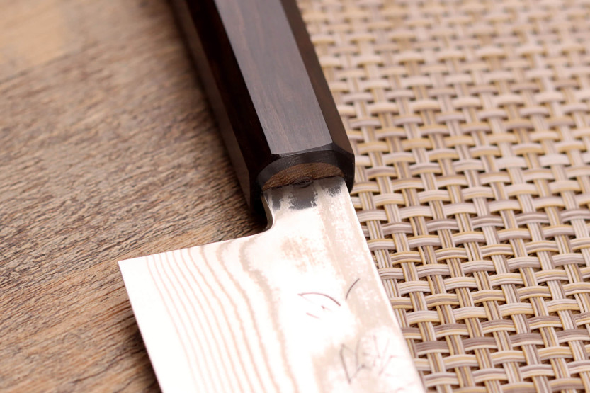 18cm Hatsukokoro Ginsou Damascus bunka veitsi eebenpuu kahva japanilainen käsityötaito
