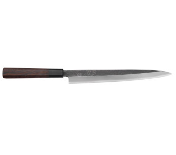 Hatsukokoro Shirasagi 27cm Japans handgemaakt yanagiba mes wengé handvat