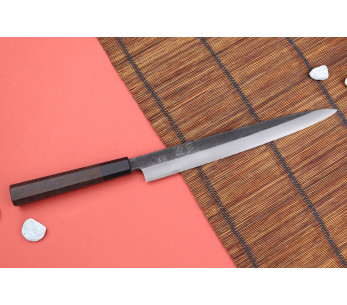 Hatsukokoro Shirasagi 27cm Japanese handmade yanagiba knife wenge handle 2
