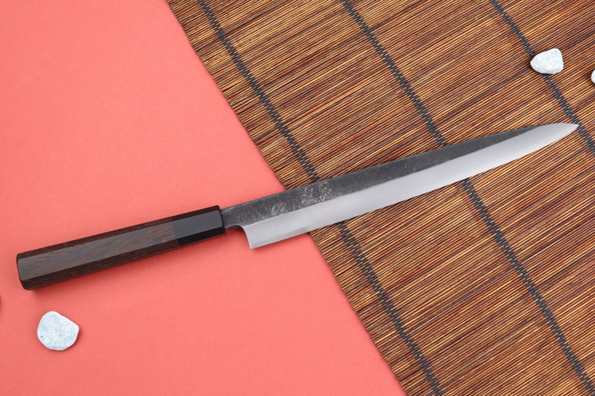 Hatsukokoro Shirasagi 27cm japansk handgjord yanagibakniv wengehandtag